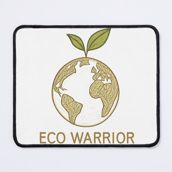 Item preview, Eco Warrior – Minimal Sustainability Badge Tee/Hoodie designed and sold by TONSNAP.