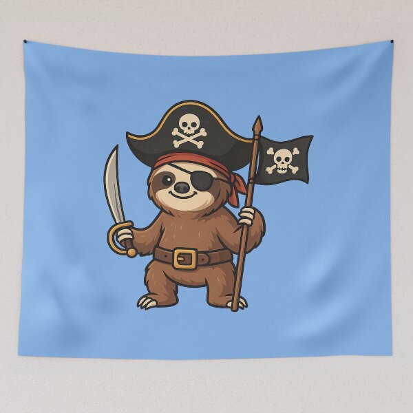Item preview, Adorable Pirate Sloth designed and sold by k3rstman1.