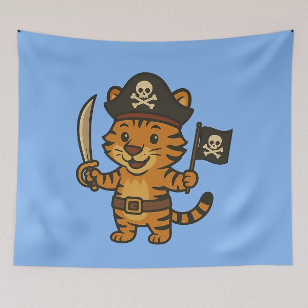 Item preview, Adorable Pirate Tiger designed and sold by k3rstman1.
