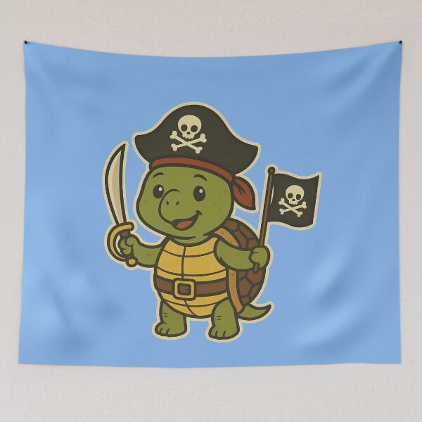 Item preview, Adorable Pirate Turtle designed and sold by k3rstman1.