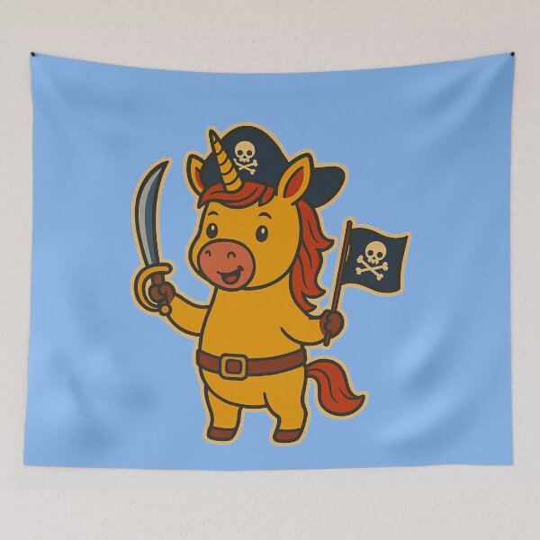 Item preview, Adorable Pirate Unicorn designed and sold by k3rstman1.