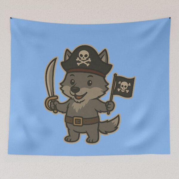 Item preview, Adorable Pirate Wolf designed and sold by k3rstman1.