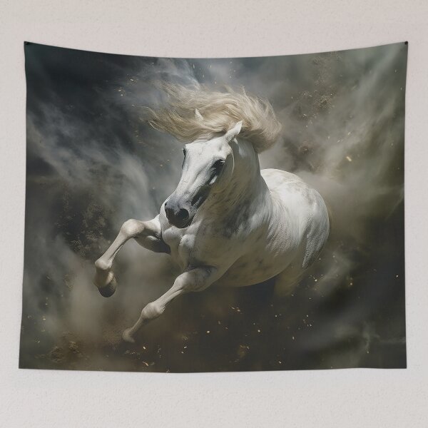 Item preview, White Stallion in the Dark Sky designed and sold by CritterWisdom.