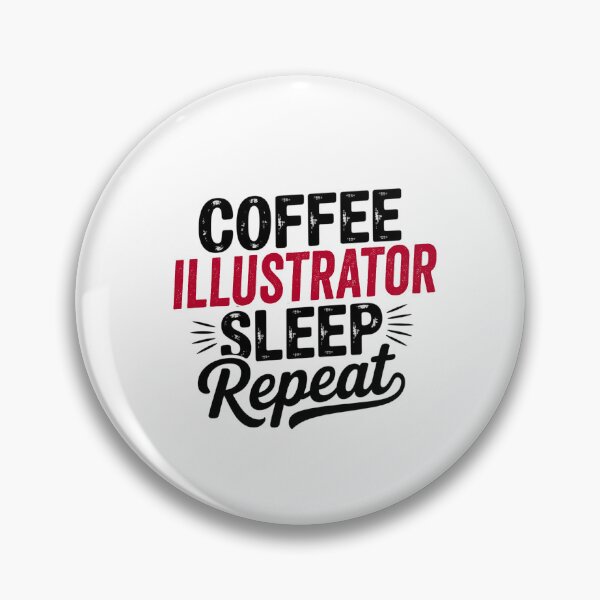 Item preview, Coffee Illustrator Sleep Repeat - Funny Illustrator Lover designed and sold by Watsonarts.