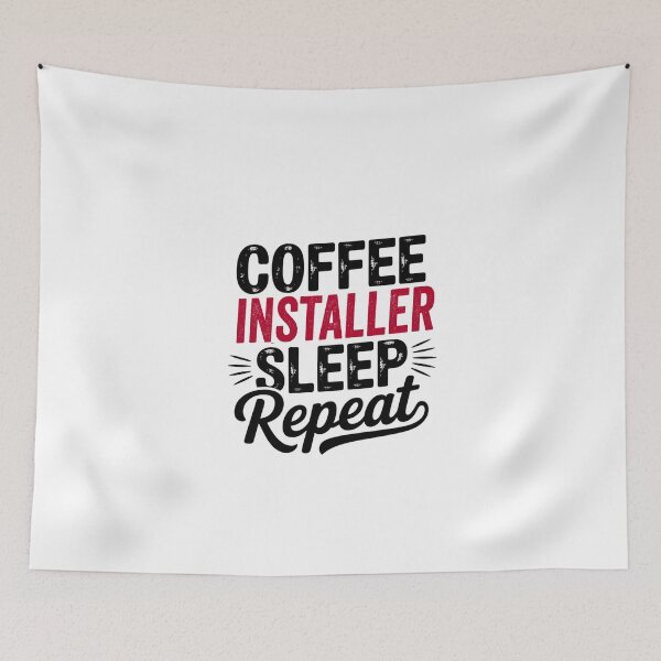 Item preview, Coffee Installer Sleep Repeat - Funny Installer Lover designed and sold by Watsonarts.