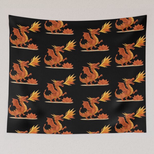 Aperçu de l'œuvre Dragon de feu en origami déchaîné créée et vendue par S-Dstyle.