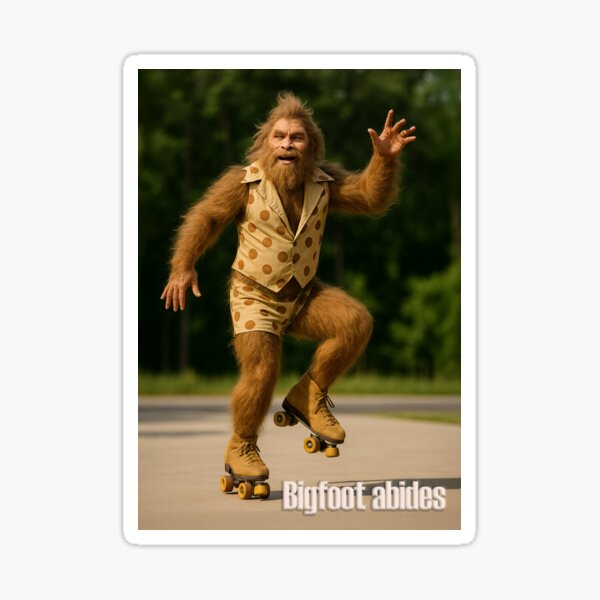Item preview, Bigfoot Hamming it up on Roller Skates designed and sold by Tridentulus.