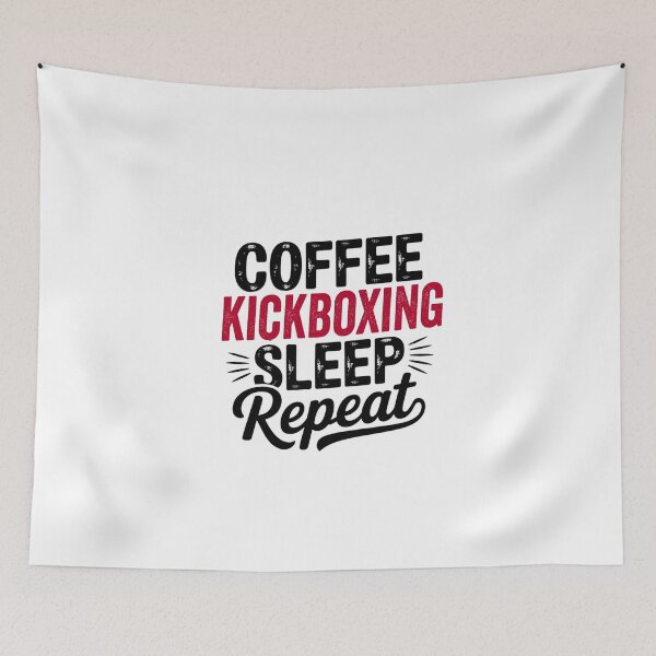 Item preview, Coffee Kickboxing Sleep Repeat - Funny Kickboxing Lover designed and sold by Watsonarts.