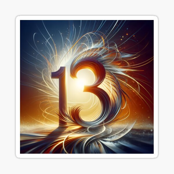 Item preview, The Number 13 Radiating Light And Energy (Thirteen) designed and sold by The Cosmic Nexus.