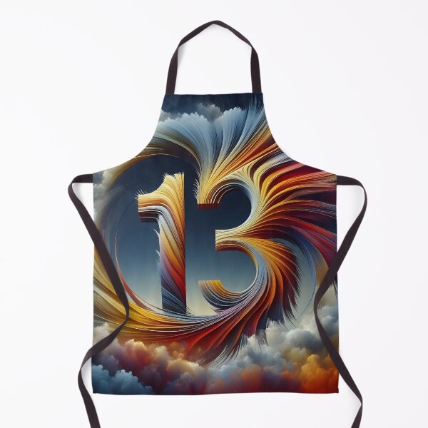 Item preview, Colorful Number 13 Surrounded By Swirling Clouds (Thirteen) designed and sold by The Cosmic Nexus.