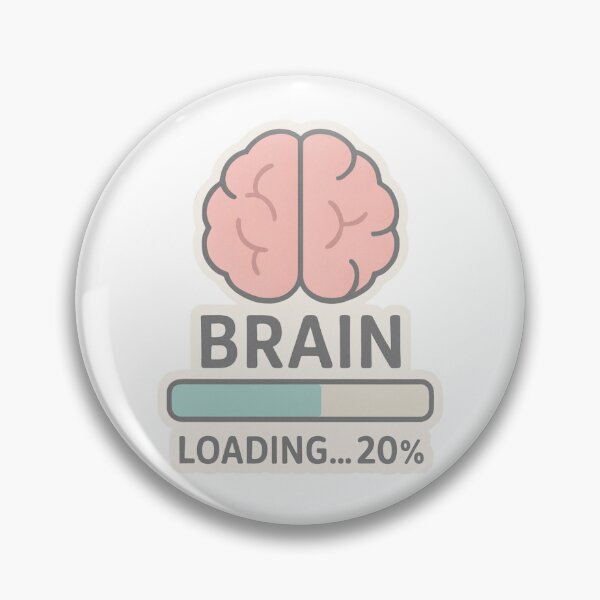 Item preview, Brain Loading Sticker – Mental Fatigue Humor designed and sold by MUGHAN.