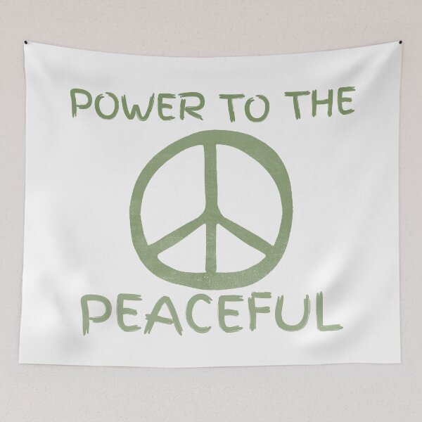 Item preview, Power to the Peaceful – Peace Symbol Retro Activist Design designed and sold by FreedomAndLove.