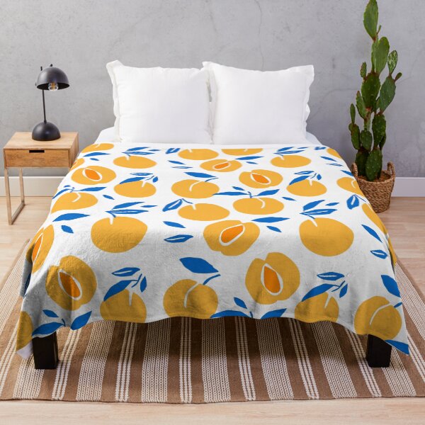 Item preview, Bold Retro Peach Apricot Fruit Pattern — Modern Cutout Style designed and sold by TangoCharlieNZ.