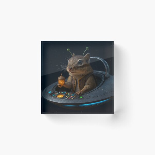 Item preview, Alien Chipmunk in a Flying Saucer designed and sold by Tridentulus.