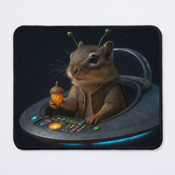 Item preview, Alien Chipmunk in a Flying Saucer designed and sold by Tridentulus.