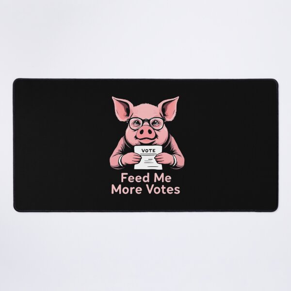 Item preview, A close up of a pig with glasses holding a vote sign designed and sold by cafegrafis.