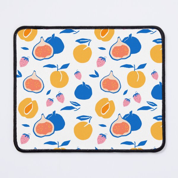Item preview, Bold Retro Peach Apricot Fig Strawberry Summer Fruit Pattern — Modern Cutout Style designed and sold by TangoCharlieNZ.