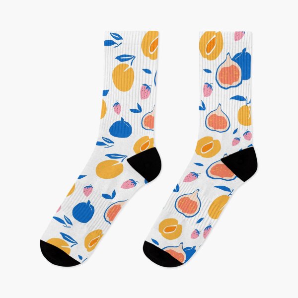 Item preview, Bold Retro Peach Apricot Fig Strawberry Summer Fruit Pattern — Modern Cutout Style designed and sold by TangoCharlieNZ.