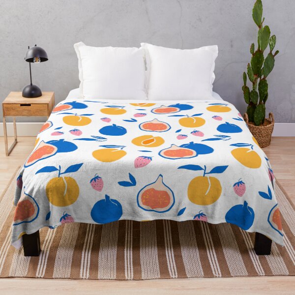 Item preview, Bold Retro Peach Apricot Fig Strawberry Summer Fruit Pattern — Modern Cutout Style designed and sold by TangoCharlieNZ.
