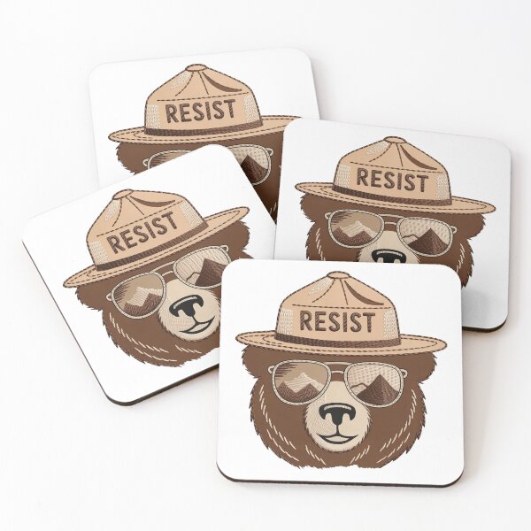 Item preview, Embroidered bear resist - hands off our national parks us alt service save the nature protect climate  designed and sold by SkeletonsDanger.