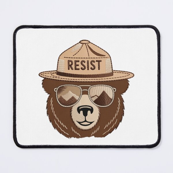 Item preview, Embroidered bear resist - hands off our national parks us alt service save the nature protect climate designed and sold by SkeletonsDanger.