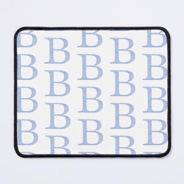 Item preview, Letter B Monogram – Blue Watercolor Stripes Initial Design designed and sold by svarupa.