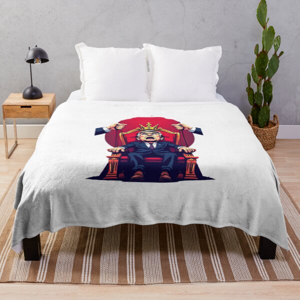 Item preview, A cartoon of a man sitting on a throne with a crown on his head designed and sold by cafegrafis.