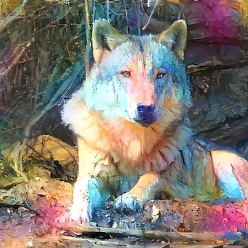 Artwork thumbnail, Colorful wolf by AndroidZ