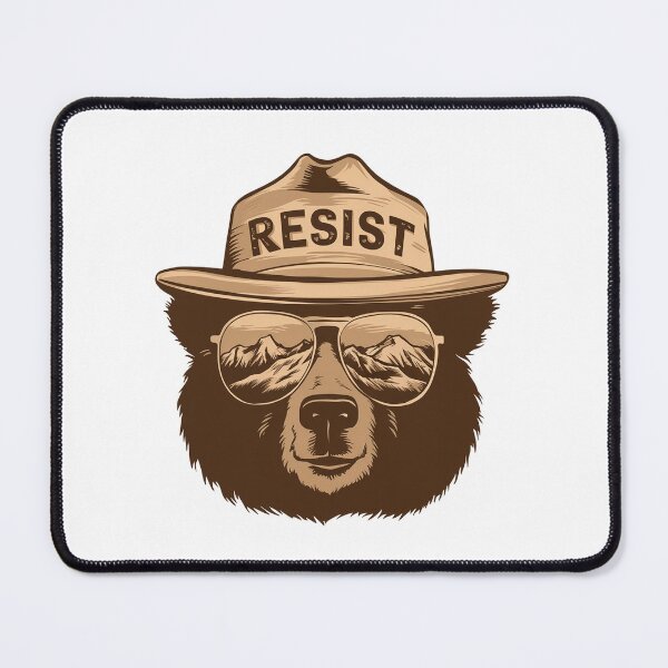 Item preview, Inspirational saying Bear resist Protect our national parks - us alt service save the forests hands off designed and sold by SkeletonsDanger.
