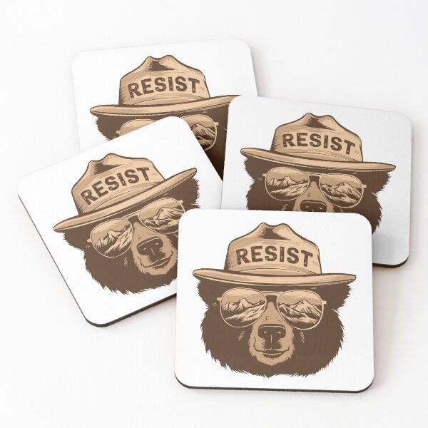 Item preview, Inspirational saying Bear resist Protect our national parks - us alt service save the forests hands off designed and sold by SkeletonsDanger.