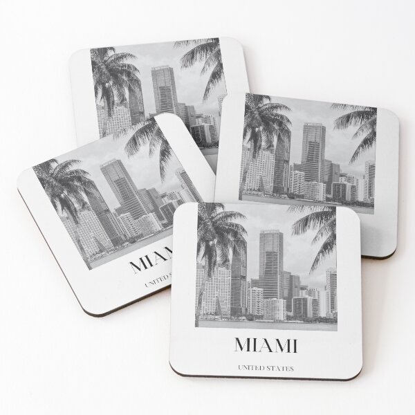Item preview, Miami Skyline Poster designed and sold by PrintsByMiller.