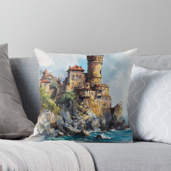 Item preview, Sentinel of the Sea – Castlecore Watercolor Dream designed and sold by ArgentoArt.