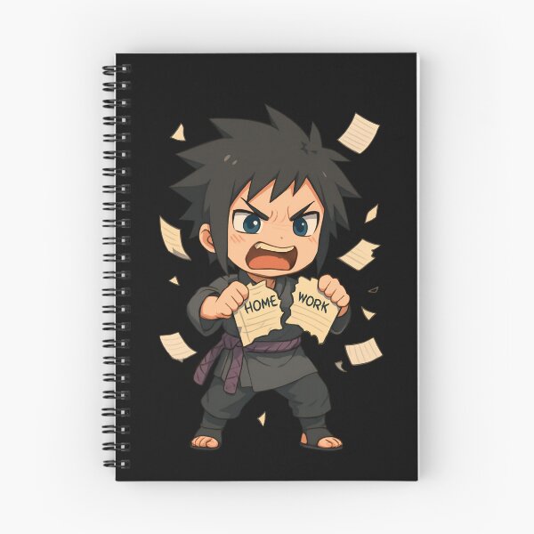 Item preview, Haru the Homework Hater – Angry Chibi Anime Boy Tearing Homework designed and sold by ColorSplash123.