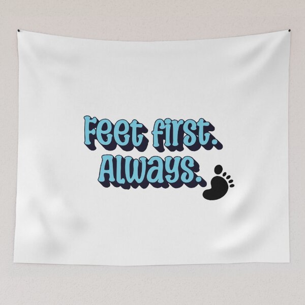 Item preview, Feet First. Always. | Minimalist Podiatrist & Foot Care Quote designed and sold by The Sticker Cove.