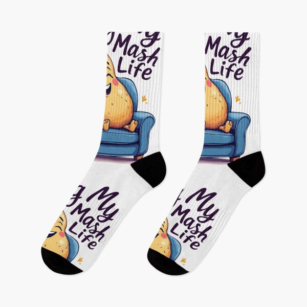 Item preview, A cartoon potato sitting in a chair with the words living my most life designed and sold by cafegrafis.