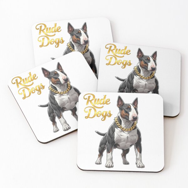 Item preview, 90's Inspired "Rude Dogs" Bull Terrier Black/Brown/White designed and sold by Bobbys90sWorld.