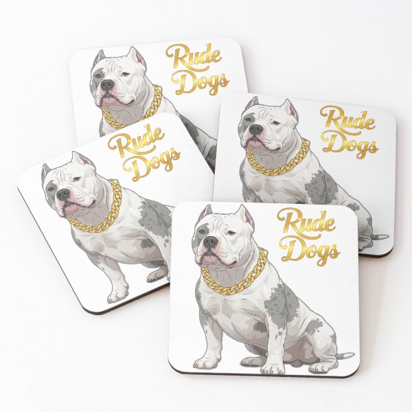 Item preview, 90's Inspired "Rude Dogs"  American Bully Grey/White designed and sold by Bobbys90sWorld.