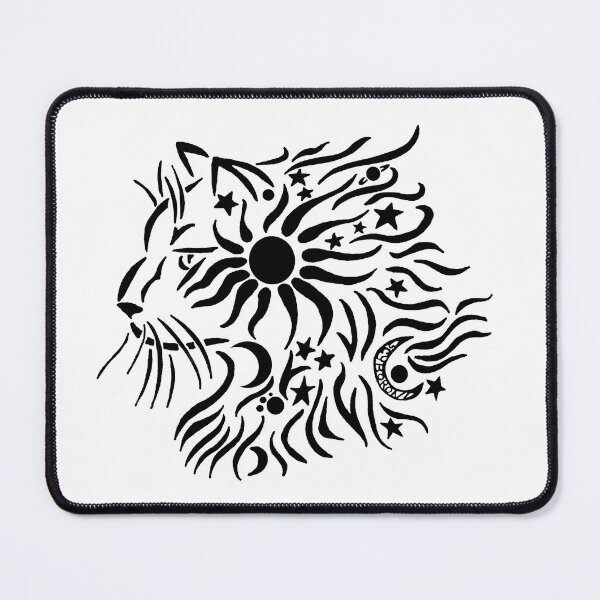 Item preview, Celestial Cat in Back and White designed and sold by Dragonkingdoms.
