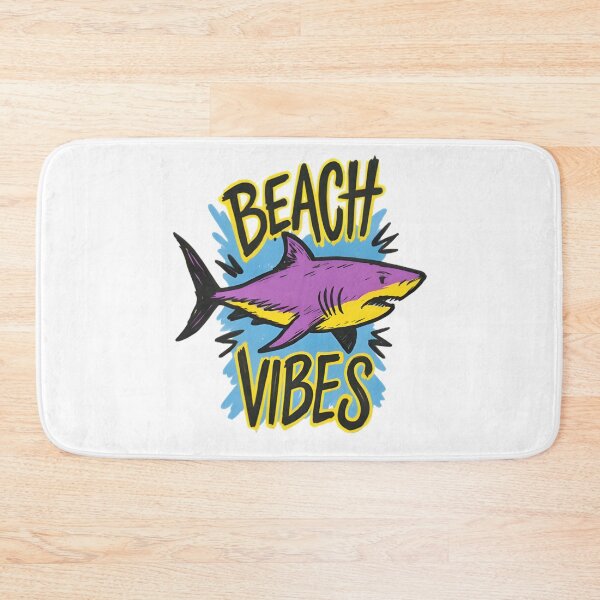 Item preview, Beach Vibes Cartoon Shark Bold Summer Graphic T-Shirt designed and sold by FestivityFinds.