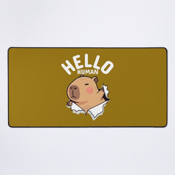 Item preview, Capybara Saying Hello Human designed and sold by The magic Yellow bus.