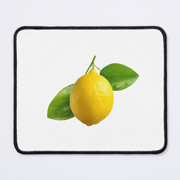 Item preview, Fresh Yellow Lemon with Green Leaves – Minimal Fruit Art designed and sold by StudioDina.