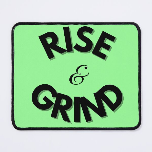 Item preview, Rise and Grind – Bold Motivational Typography for Hustlers and Dreamers on Mint Background designed and sold by thoratsdesign.