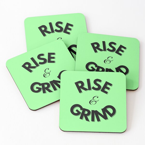 Item preview, Rise and Grind – Bold Motivational Typography for Hustlers and Dreamers on Mint Background  designed and sold by thoratsdesign.