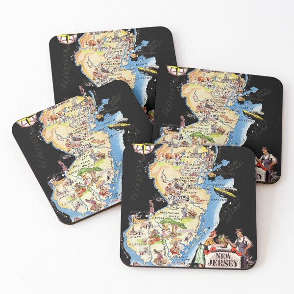 Item preview, Vintage New Jersey Map designed and sold by RyanTee-Awesome.
