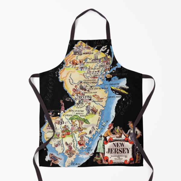 Item preview, Vintage New Jersey Map designed and sold by RyanTee-Awesome.