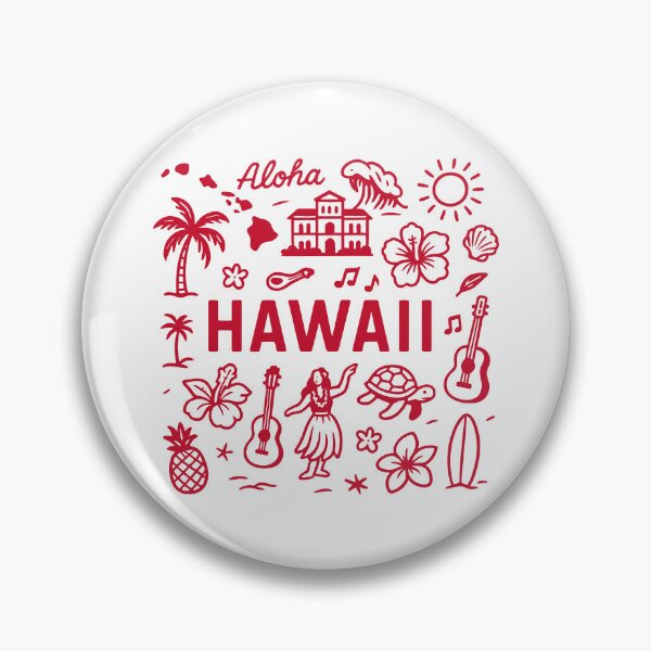 Item preview, Hawaii Icons Tropical Vintage designed and sold by Franzhavenart.