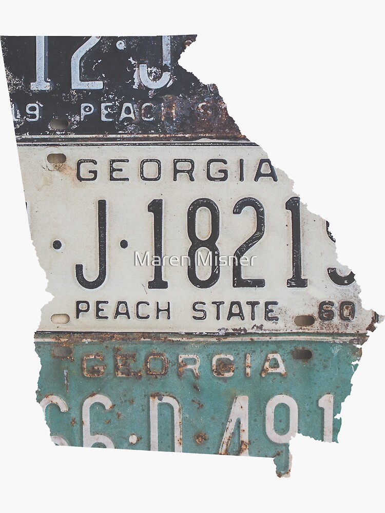 "Vintage License Plates" Sticker for Sale by marenmisner
