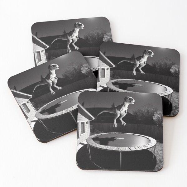 Item preview, "Raptor Bounce: Jurassic Jumpin' Under the Moonlight!" designed and sold by Print Fiction.