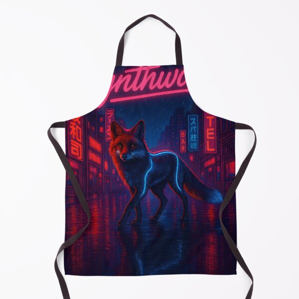 Item preview, Cyberpunk Fox - Neon City Stroll designed and sold by PufftailStudio.