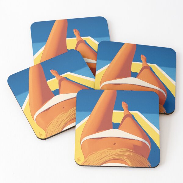 Item preview, Bienvenue Sur La - French Riviera Bikini View Travel Poster designed and sold by Vicky021.